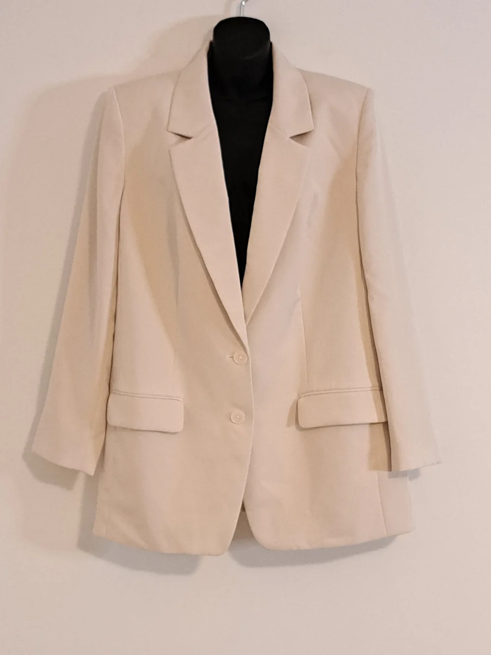 Express NWT Cream Boyfriend Lined Blazer Misses Size XL - Picture 7 of 12